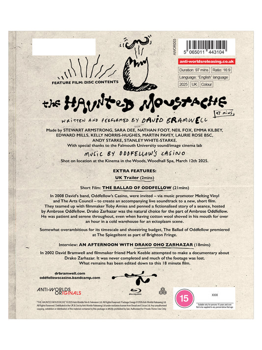 AWOR003 //PRE-ORDER// ANTI-WORLDS ORIGINALS Volume 3 - THE HAUNTED MOUSTACHE - BLURAY AND CD - (LTD Edition Digi-Pak 1000 ONLY - INDIVIDUALLY NUMBERED)