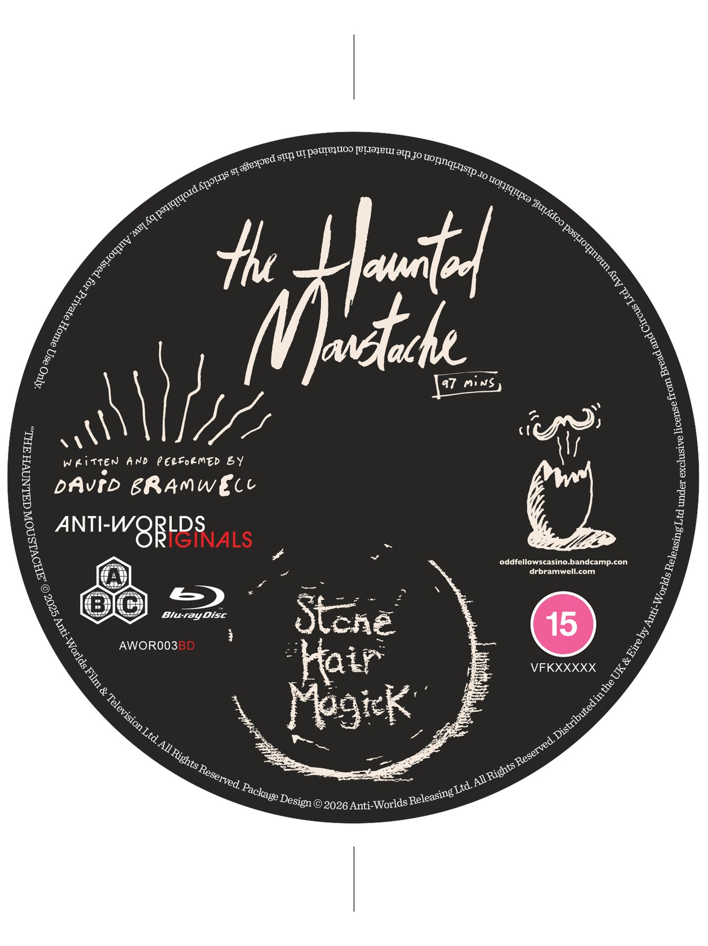 AWOR003B //PRE-ORDER// LIMITED BUNDLE!! ANTI-WORLDS ORIGINALS Volume 3 - THE HAUNTED MOUSTACHE - BOOK, BLURAY AND CD BUNDLE -  (LTD Edition 50 ONLY - INDIVIDUALLY SIGNED)